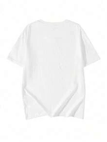 New T-Shirt. This Comfortable And Versatile Short-Sleeved Printed T-Shirt Can Be Worn Alone Or As An Undershirt. Its Relaxed Crew Neck Design Makes It Perfect For The Office, School, Weekend Outings, Or Travel. Easy To Style For Everyday Wear, It Offers A Cool And Lightweight Feel. The Unisex Design Is Also Ideal For Couples To Wear Together. - 白色 - 查看 2
