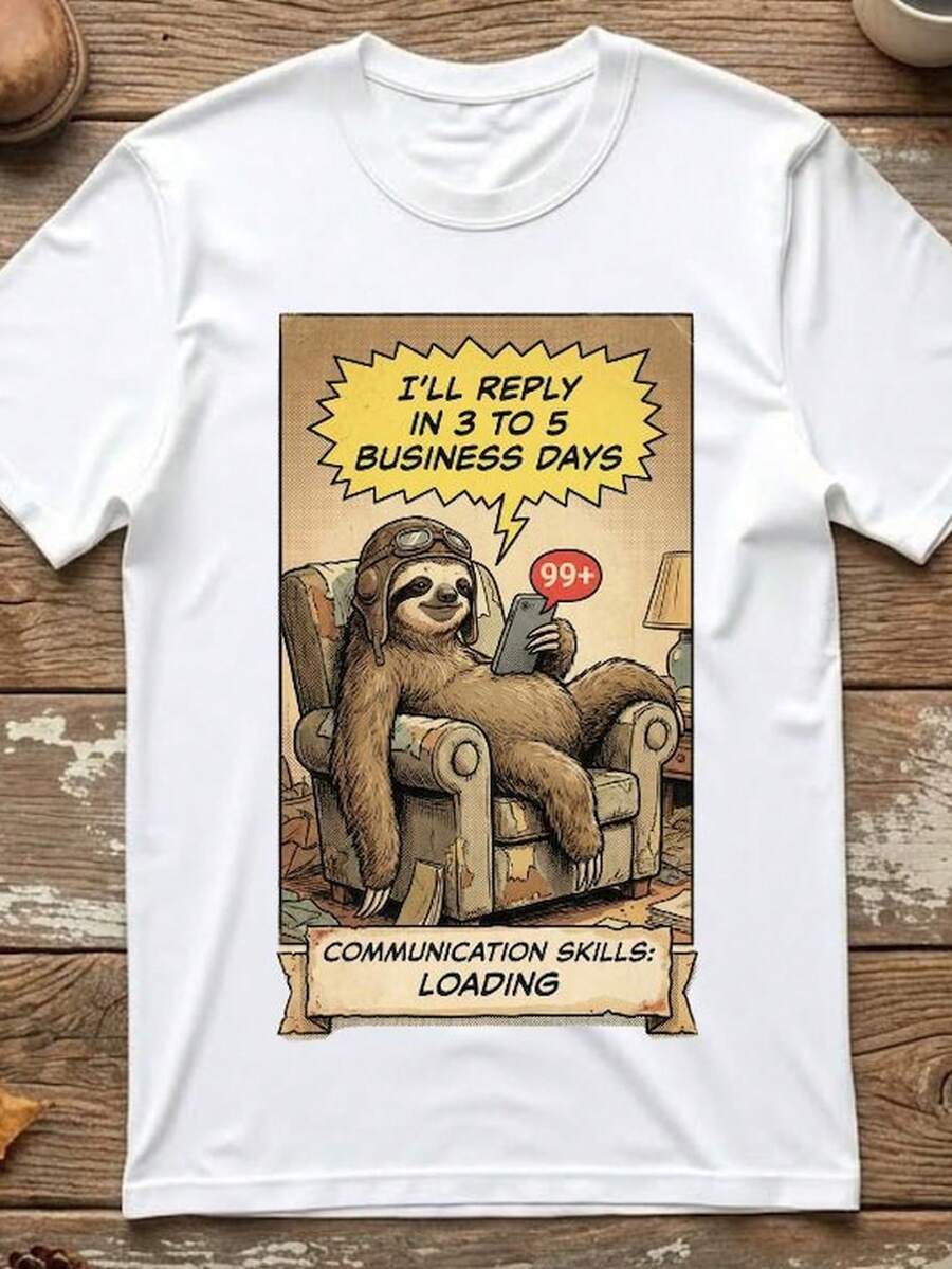Funny other T1S1Hirt SarC1Astic Introvert, Vintage Comic Art.