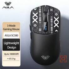 AULA SC580 Ultra-Light Wireless Gaming Mouse, With RGB Lighting, 3 Modes (Bluetooth/2.4G/Type-C), 10000 DPI, Long Battery Life, Ergonomic Design, Suitable For PC And Laptop - View 12