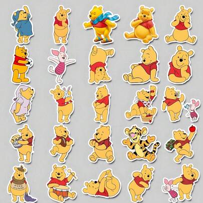 50 piezas Pegatinas reutilizables de osos de dibujos animados lindos, pegatinas impermeables para decoración en libros, teléfonos, portátiles, tabletas, tazas, equipaje, monopatines, papelería, escritorios; adecuado para recompensas de estudiantes, decoración de oficina, scrapbooking, regalos de fiesta; perfecto para próximas vacaciones y temporadas