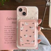 1 chiếc ốp lưng kiêm ví đựng thẻ từ hình thỏ dễ thương màu đen nơ mới của Ins, tương thích với điện thoại Apple, thiết kế thời trang độc đáo, đa năng. - Nhiều màu - Xem 1
