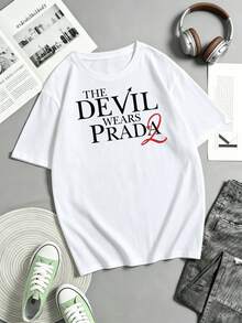 T-Shirt With Logo From The Movie "The Devil 2" – Fashion T-Shirt - 白色 - 查看 1