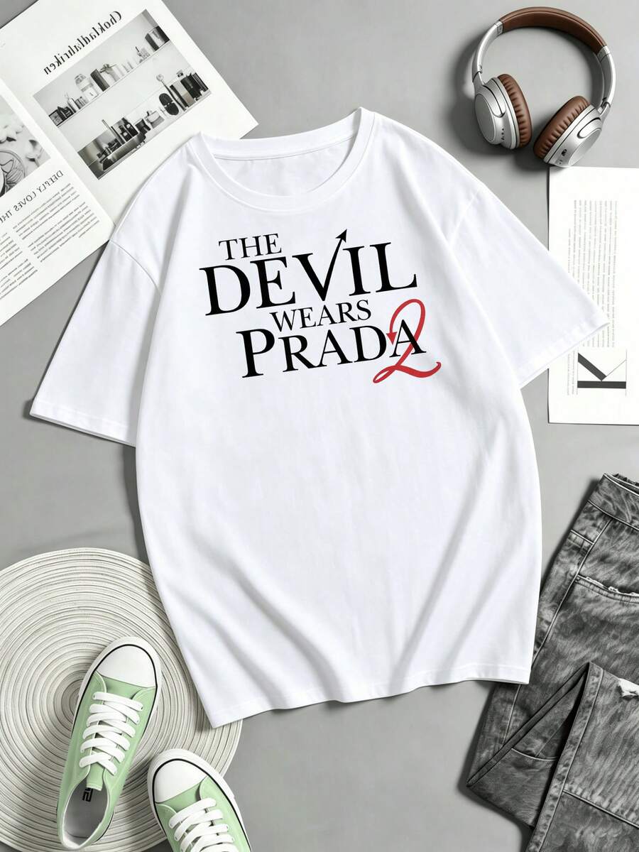 T-Shirt With Logo From The Movie "The Devil 2" – Fashion T-Shirt - 白色 - 查看 1