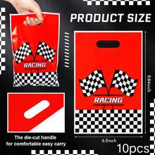 10/20/50pcs Racing Car Birthday Party Favor Bags, Racing Theme Party Gift Bags With Handles, Racing Sports Theme Gift Bags, Baby Shower Decorations - Multicolor - View 7