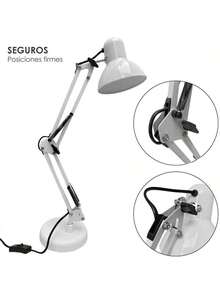 LED Desk Lamp, 3 Modes, Adjustable 360°, Fixed Base, Metal Clip - View 6
