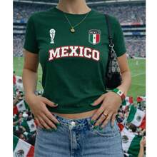 Mexico Soccer Shirt- World Cup Shirt- Mexico Tee- Vintage Mexico Tee- Mexico World Cup- Mexican Eagle Shirt- Viva Mexico- Mexico Apparel - 白色(限黑白款式) - 查看 8