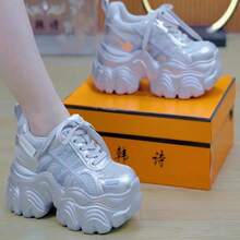 Women Chunky Shoes - Silver - View 4