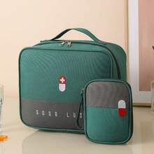 1pc Large Capacity Medicine Storage Bag, Portable First Aid Kit Organizer, Waterproof & Dustproof Multi-Compartment Medical Bag For Home, Travel, Emergency Use - Multicolor - View 10