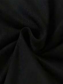 Camia de talla grande para mujer con un encantador diseño de "Mama" con gafas de corazón, lazo y motivos de amor, perfecta para el Día de la Madre o para uso diario.Estilo de cuello redondo, cómoda y versátil, lavable a máquina, adecuada para todas las estaciones.Transpirable y cómoda. - Negro - Ver 5