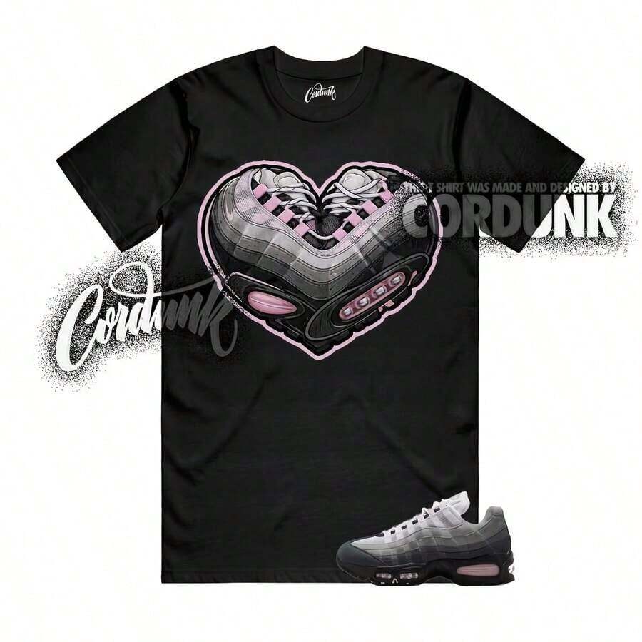 95 Rosa Foam OG Big Bubble Blanco Negro Plateado Camiseta HEART