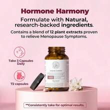 Happy Mammoth  Hormone Harmony Natural Hormonal Support For Women, Relief For Menopause, Perimenopause, Healthy Hormonal Balance, Hot Flashes. 72 Capsules. - 預設 - 查看 3