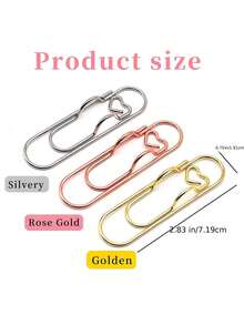 6 Pieces Stainless Steel Multifunctional Metal Clip Set, Notebook And Diary Accessories, With Pen Clip, Bracket And Suspension Function, Used For Organizing Office And School Supplies - View 2