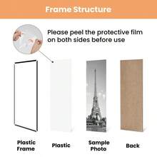 Set Of Three A2 Photo Frames, Suitable For A2/A3/30X40Cm Sizes, Designed In Black For A Photo Gallery - Features Slide-In Strips For Easy Mounting Either Horizontally Or Vertically - 3 Pcs Black - View 7