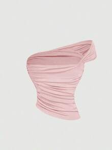 Blusa asimétrica burdeos para mujer.Blusa asimétrica color vino tinto, para vacaciones de verano, primavera/verano, Día de San Valentín, fiesta elegante, ceremonia, vacaciones en la playa para mujer, elegante, bohemia, casual, blusa de fiesta, - Rosa Pálido - Ver 7