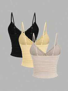 Conjunto de camiseta con volantes y encaje sexy de estilo - Multicolor 10 - Ver 2