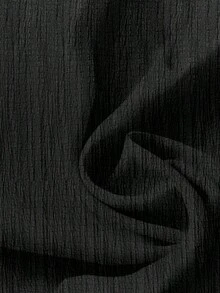 Camisa minimalista casual para mujer, adecuada para el verano - Negro - Ver 3