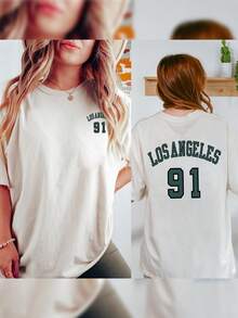 Plus Size Short Sleeve T-Shirt For Women - Casual Round Neck Blouse With A And H Silhouette, Loose Fit, Medium Stretch Fabric, Casual Spring-Summer Outfit, Machine Washable Tunic For Stylish Outfits With Jeans (Chinese Multicolor Options) Y2k T-Shirt Shirt - 白色 - 查看 10