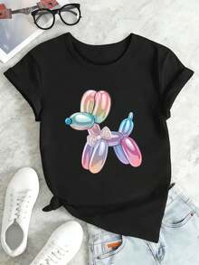 Women T-Shirts - Black - View 2