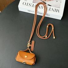 Adjustable Long Phone Lanyard With Cute Compact Faux Leather Pouch Charm, Unique Design Coin Purse Long Accessory Strap For Bag, Earphone, Crossbody Strap For Women - Multicolor - View 21