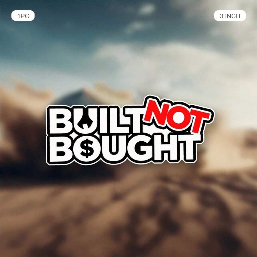 (1张)3英寸防水可移除PVC乙烯基贴纸 - 醒目的“BUT NOT BOUGHT”标语,采用白色和红色粗体字母,并带有美元符号图案,趣味十足,适合笔记本电脑、手机壳、水瓶、滑板、头盔等 - Y2K风格贴纸,适合Z世代女性、返校季、日记本、剪贴簿和夏季礼物 - 查看 1