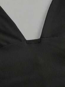 Set de 3 camisetas de mujer con lunares blancos y negros y encaje - Negro - Ver 3