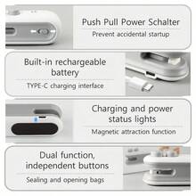 Mini Portable Electric Sealing Machine, USB Rechargeable, Sealer And Bag Opener With Magnetic Function For Fridge, Suitable For Outdoor Picnic, Travel, Camping Food Preservation, Compact And Convenient To Carry - A - View 6