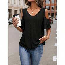 Women Tops - Black - View 8