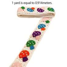 1/2/4/10 Yards Boho Style Crochet Trim - Vibrant Floral Pattern, 72 Inch Roll, For Clothing, Bags, Shoes, Crafts And DIY Projects, Great For Sewing, Embroidery And Travel Accessories, Crochet - Multicolor - View 25