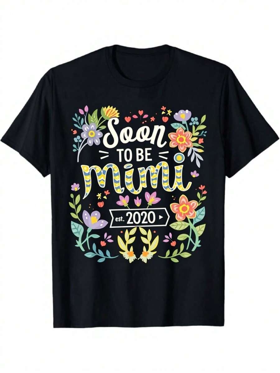 Camiseta de Anuncio para Mujeres Embarazadas - Camiseta Ligeramente Decorada con Diseño Floral y Foto de Barriga de Embarazo, Color Beige Claro, Agradable al Tacto, Ideal para Exámenes de Ecografía, Uso Diario Casual, Textura Ligera, Apta para Uso Diario o Ocasiones Especiales, Envío desde Almacén Local, Camiseta de Hombre, Camiseta de Hombre con Tema Cristiano, Camiseta Rock, Ropa de Hombre, de Artículos de Vestir - Negro - Ver 1