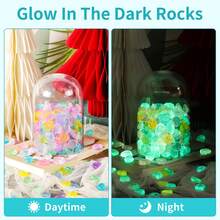 10/50/100pcs Outdoor Glow-In-The-Dark Decorative Stones, Luminous Pebbles For Landscape, Pathway, Terrace, Garden Decor, Wedding Party, Aquarium, Holiday Essentials - A - View 7