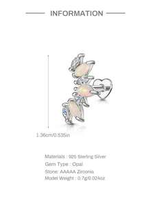 Khuyên tai bạc S925 hình trái tim, mặt phẳng, dùng cho xỏ lỗ tai • Khuyên tai sụn tai 16G có ren • Khuyên tai vành tai • Khuyên tai vành tai • Khuyên tai đeo nhiều lớp - Bạc - Xem 20