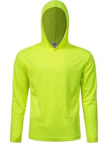 Men's 5-Pack Performance Long Sleeve Hoodies - Breathable Polyester Micro Mesh | Athletic Fit For Sports & Casual Wear - Yellow - View 2