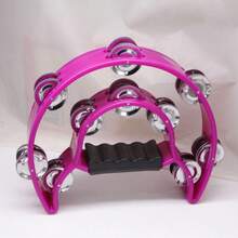 Luxury Double-Layer Bell Handheld Tambourine, Lightweight Percussion Instrument For Singers, Suitable For Stage Performance, Singing, Dance Rhythm Training, Musical Instrument Party Supplies, Father's Gift, Graduation Season, Back To School Season New Semester Gift - Multicolor - View 13