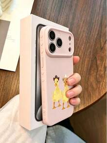1 chiếc ốp lưng điện thoại TPU mềm mại, chống sốc, họa tiết vịt dễ thương tối giản, có thiết kế hình trái tim bên hông, thích hợp làm quà tặng sinh nhật/ngày lễ cho bạn bè, gia đình, người yêu, phù hợp với các dòng điện thoại 17/16/15/14/13/12/11/X/XR/XS MAX, Galaxy A56/55/A03S - Nhiều màu - Xem 5