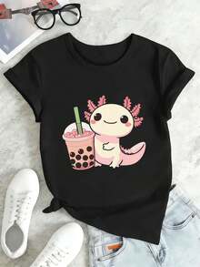 Women T-Shirts - Black - View 2
