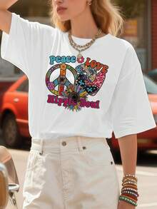 Dam-T-shirts - Vitt - Visa 1