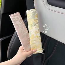 2件/1件 中国风古典锦缎汽车安全带肩垫，3D刺绣汽车安全带护套配件 - A - 查看 5