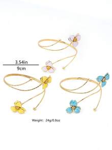 1pc Elegant Fashion Women's Arm Cuff Decoration, Unique Design Luxury Personalized Accessory, Suitable For Sleeveless Outfits, Delicate Bracelet Slimming And Versatile Jewelry - Butterfly Armband - View 2