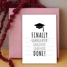 A Humorous Graduation Card Made Of High-Quality Paper, Suitable For Any Recipient, Comes , Perfect For Family, Friends, Graduates, Classmates, Celebrations, Farewells, And Graduation Ceremonies - One Size Fits All - View 2