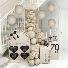 Set de 20/55 globos de látex de 10 pulgadas de color marfil, adecuados para compromiso, interior, aniversario, boda, exterior, graduación, reunión familiar, cita, confesión, arco de globos, decoración de sala de bodas - Multicolor - Ver 4