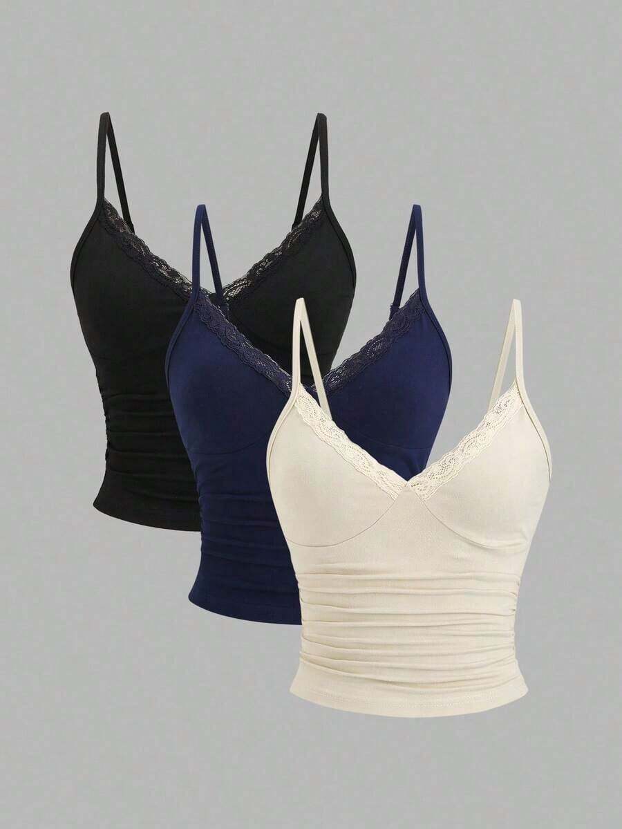 Sweetro Conjunto de múltiples piezas con volantes y encaje sexy estilo Y2K - Multicolor 2 - Ver 1