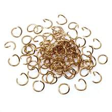 100 chiếc khoen nối hở bằng thép không gỉ mạ vàng, đường kính 3-10mm, vật liệu làm trang sức thủ công, thích hợp để tự làm khuyên tai và vòng cổ. - Vòng mở - Xem 10