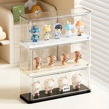 1pc Stackable Blind Box Storage Container, PET Plastic Display Box For Collectible Figurines, Dust-Proof Doll Doll Display Stand - View 4