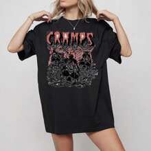 The Cramps P1SYchobilly Punk R1OCk T-Shirt UniS1ex S-3xlFor Women Shirt 100% Cotton Unisex T-Shirt - Premium Casual Comfortable Fit T-Shirt - 黑色 - 查看 1