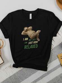 I'm Not Lazy, I'm Just Very Relaxed, T1S1Hirt, Lazy, Another S1Hirt, Funny, Another Gift, SarC1Astic T1S1Hirt. - Black - View 2