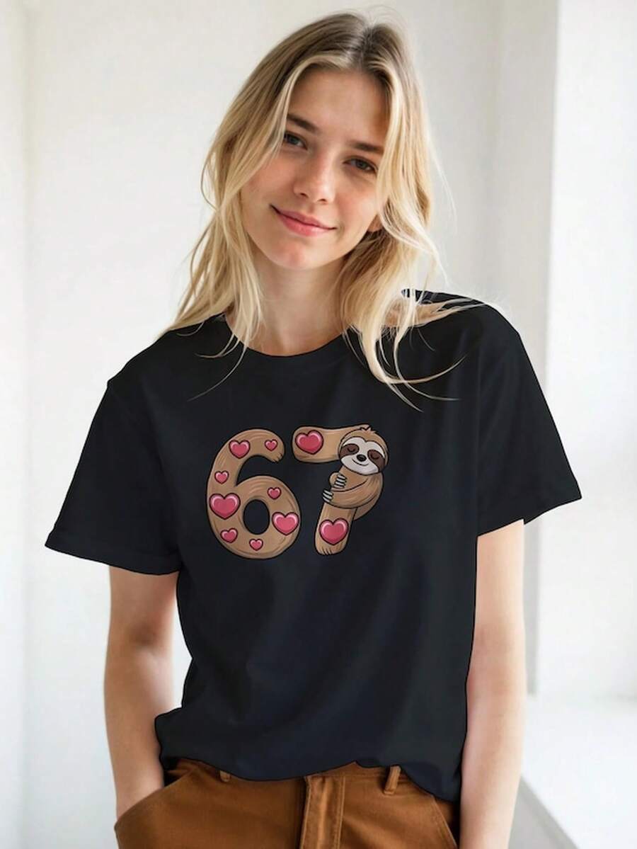 C1umpleaos de 67 aos otro T1S1Hirt Rega1lo de diseo de corazn lindo C1AmiS1eta Annr drtidA1 Para l Ella.