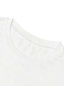 Camiseta de manga corta con cuello redondo y lazo a rayas, de estilo casual para el verano - Multicolor 5 - Ver 3