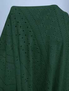 vestido mini ajustado y sexy con nudo delantero, de punto jacquard de crema de mantequilla para verano - Verde Oscuro - Ver 3