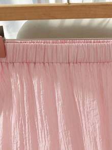 Falda casual de verano de unicolor para mujer - Rosa - Ver 4