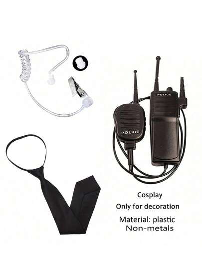 Plastic Material, Walkie-Talkie, Equipment, Cosplay Costume Accessories, Earplug, Headphone, Cosplay Props, Performance Props, Costume Props, Couple Performance Props, Suitable For Outdoor Costume Party Theme, Living Room Costume Props